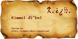 Kimmel Ábel névjegykártya